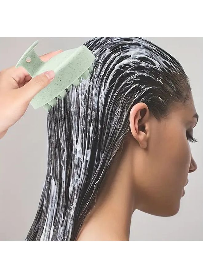 Wheat Grass Pink Shampoo Brush Head Scalp Massager Hair Straightener Beauty Tool - Image 5